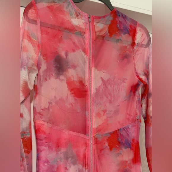 REVOLVE/ BARDOT Lena Corseted Mesh Midi Dress - Large - Picture 7 of 10